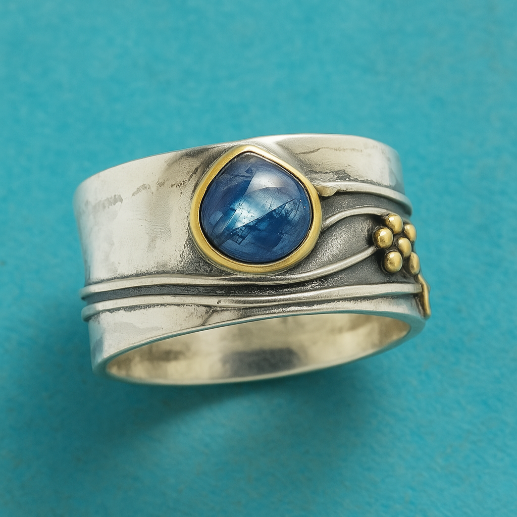 Bohemian gemstone meditation ring