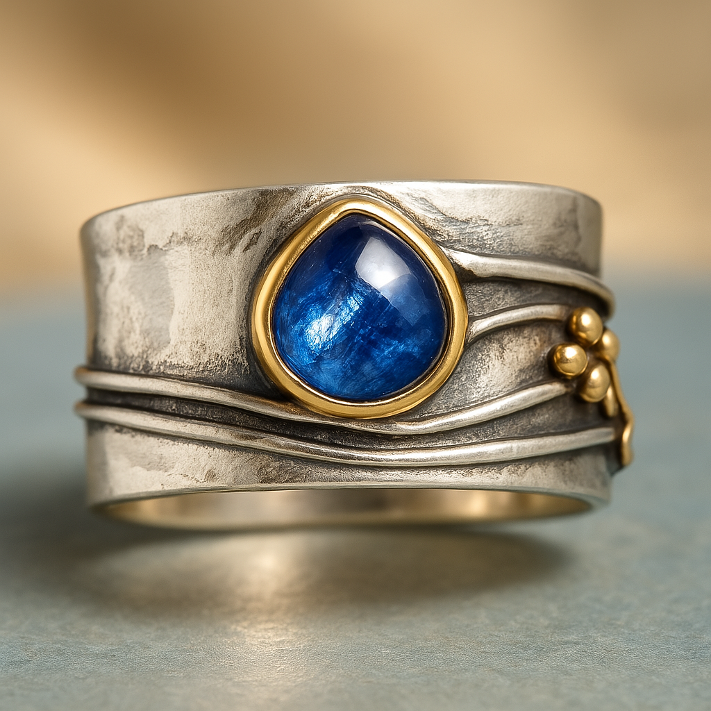 Bohemian gemstone meditation ring