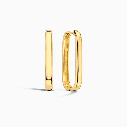 Large hoop earrings with icon